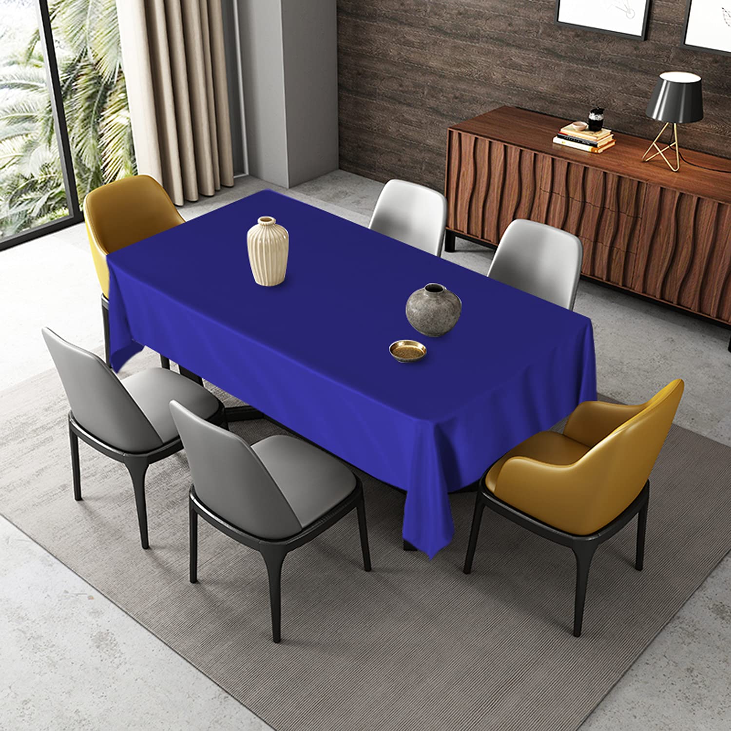 Fitable Rectangle Tablecloth 60X84 Inch Tablecloth Stain And Wrinkle Resistant Washable Polyester Table Cloth, Decorative Fabric